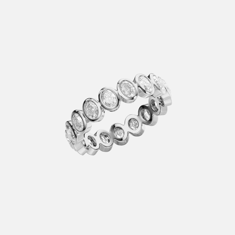  Oval Bezel Eternity Ring 14k White Gold 1 7 002