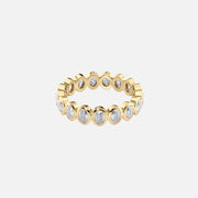 Oval Bezel Eternity Ring 14k Yellow Gold 1 7 001