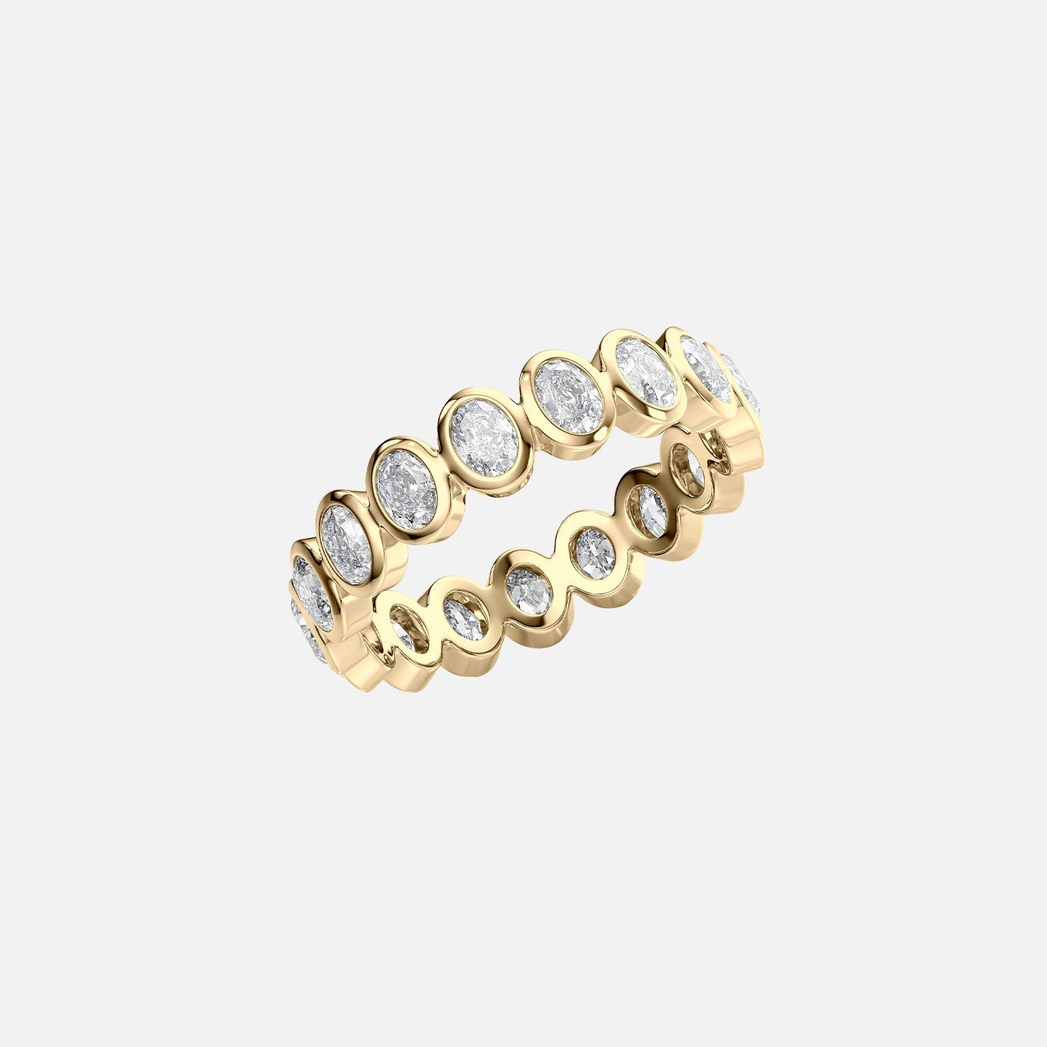  Oval Bezel Eternity Ring 14k Yellow Gold 1 7 002