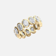  Oval Bezel Eternity Ring 14k Yellow Gold 5 0 002