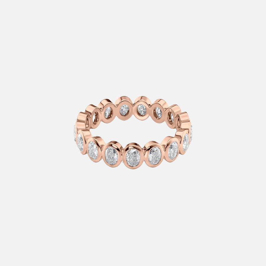  Oval Bezel Eternity Ring 18k Rose Gold 1 7 001