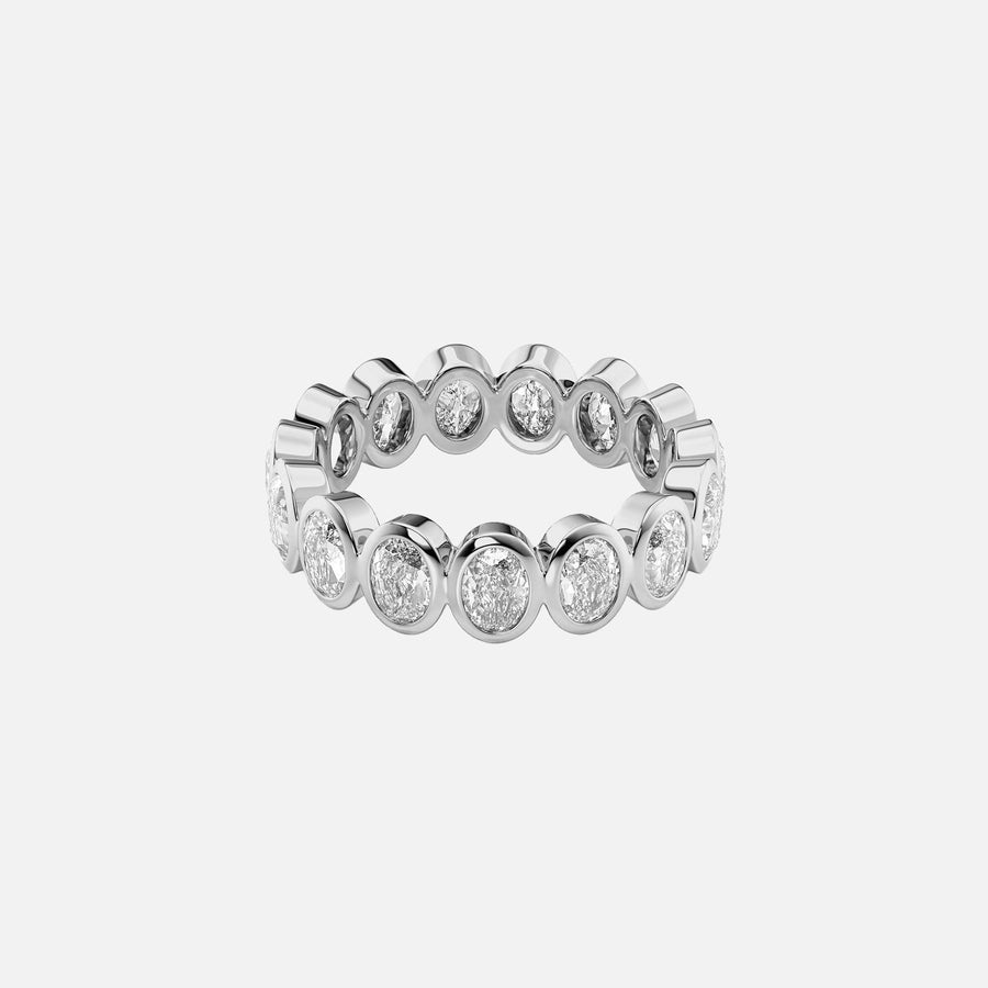  Oval Bezel Eternity Ring 18k White Gold 4 0 001