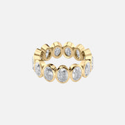 Oval Bezel Eternity Ring 18k Yellow Gold 5 0 001