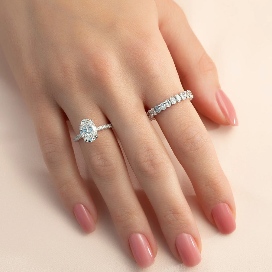  Oval Eternity Ring 14k White Gold 2 0 002