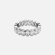  Oval Half Bezel Eternity Ring 14k White Gold 4 0 001