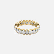 Oval Half Bezel Eternity Ring 14k Yellow Gold 2 0 001