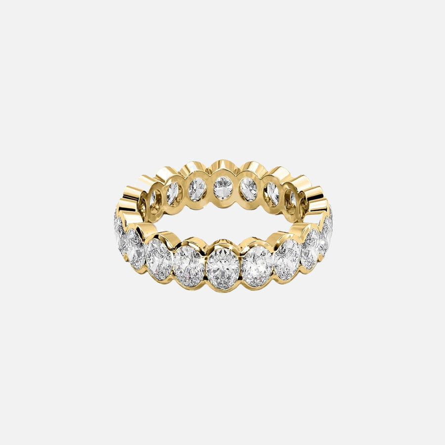  Oval Half Bezel Eternity Ring 14k Yellow Gold 3 0 001