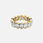  Oval Half Bezel Eternity Ring 14k Yellow Gold 5 5 001