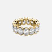  Oval Half Bezel Eternity Ring 14k Yellow Gold 7 5 001