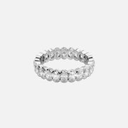  Oval Half Bezel Eternity Ring 18k White Gold 2 0 001