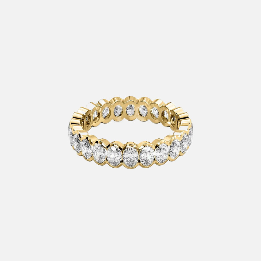  Oval Half Bezel Eternity Ring 18k Yellow Gold 2 0 001