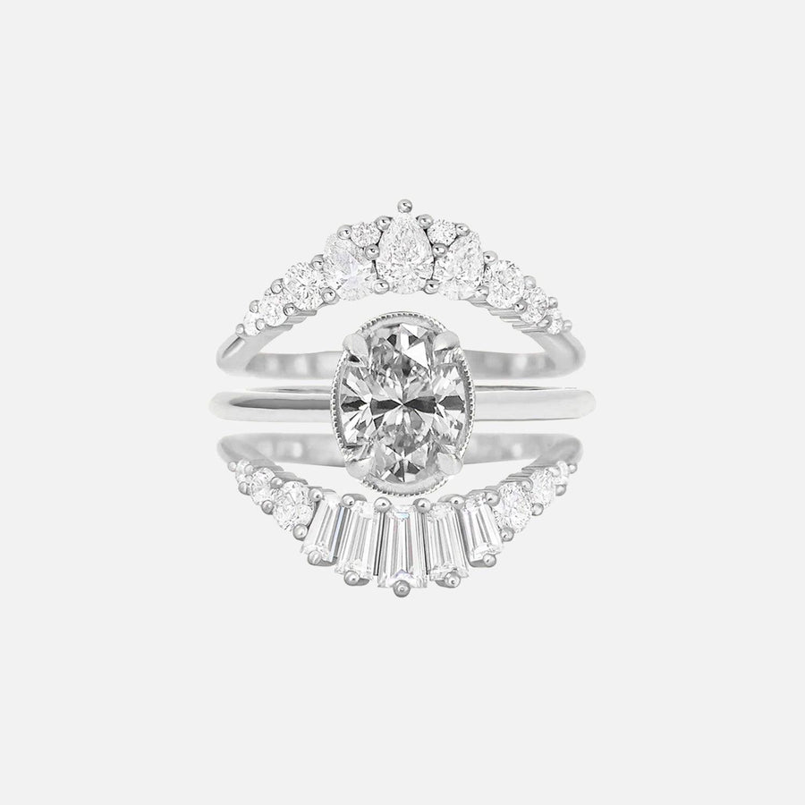 Oval Pisces Zodiac Ring Stack - KNT - Engagement Rings, Wedding Bands & Fine Jewelry