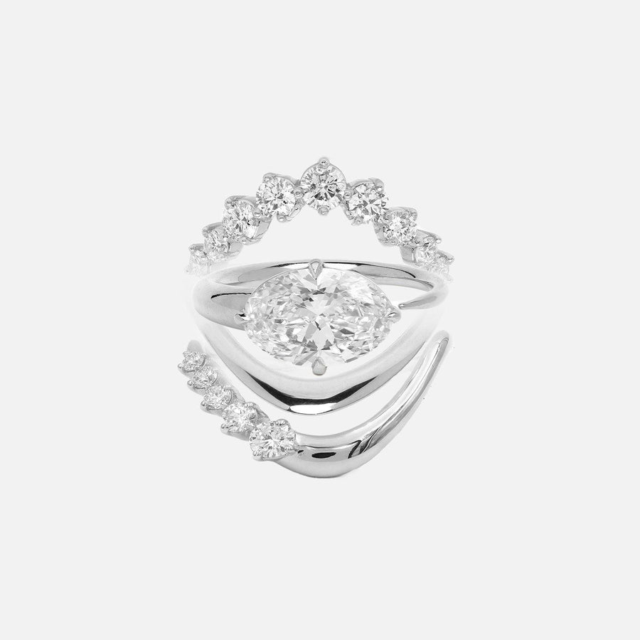 Oval Rosabella Ring Stack - Flower - KNT - Engagement Rings, Wedding Bands & Fine Jewelry