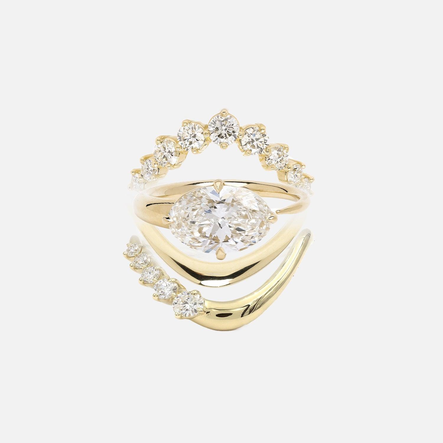 Oval Rosabella Ring Stack - Flower - KNT - Engagement Rings, Wedding Bands & Fine Jewelry