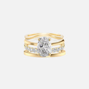 Oval Solitaire Glamour & Alisha Ring Stack - KNT - Engagement Rings, Wedding Bands & Fine Jewelry