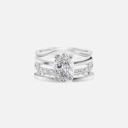 Oval Solitaire Glamour & Alisha Ring Stack