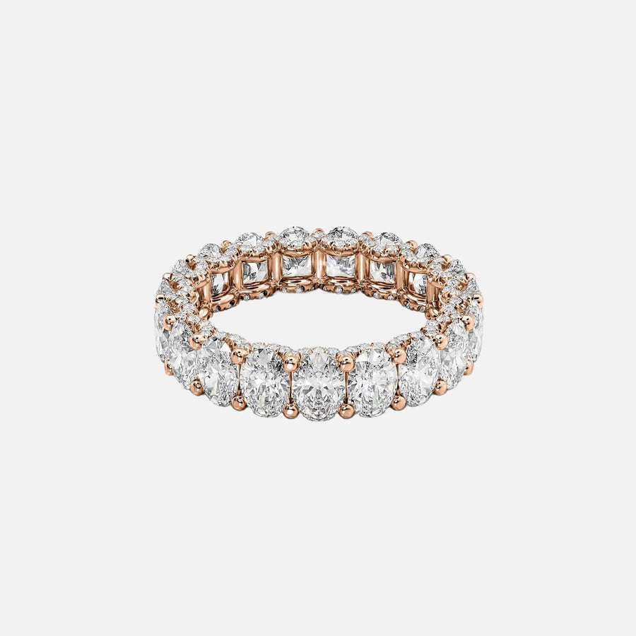  Oval U Pave Prong Eternity Ring 14k Rose Gold 4 8 001