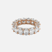  Oval U Pave Prong Eternity Ring 14k Rose Gold 7 8 001