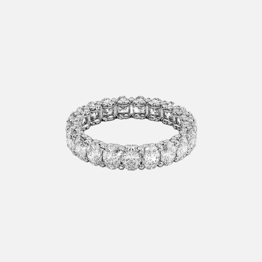  Oval U Pave Prong Eternity Ring 14k White Gold 3 3 001