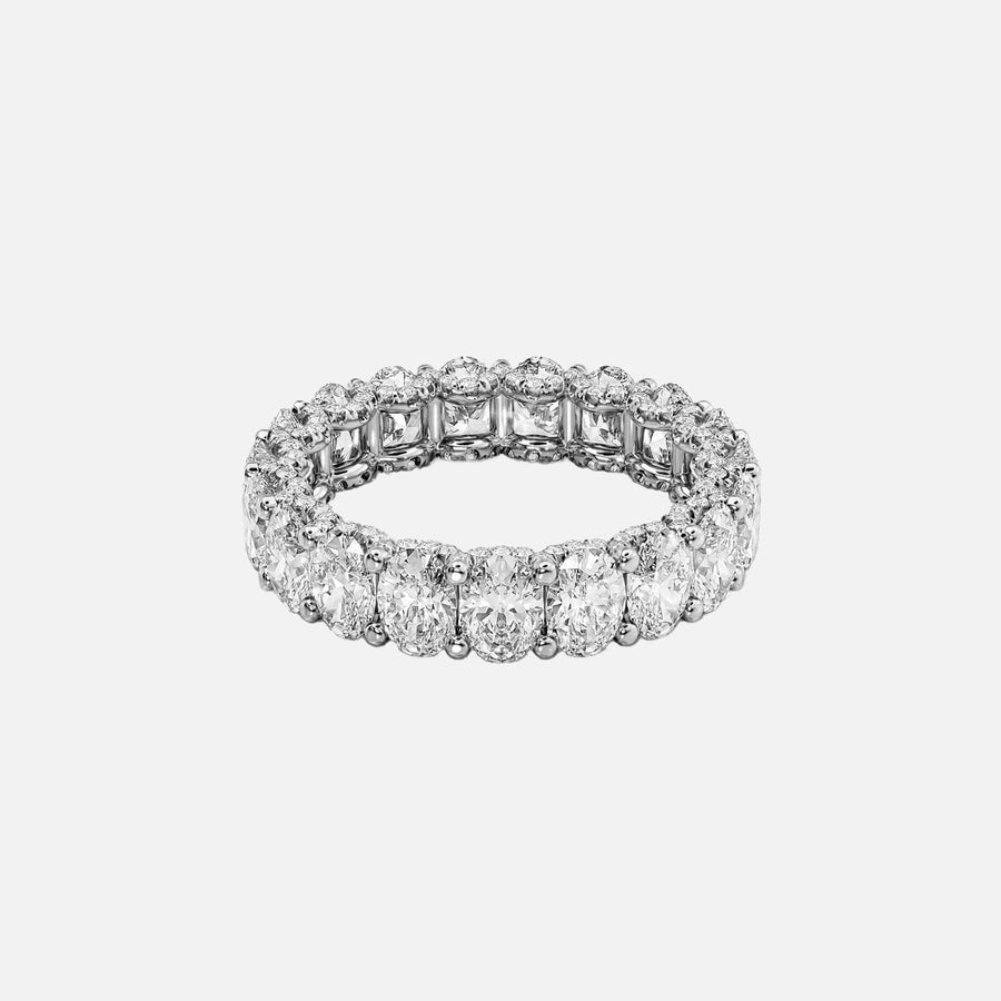  Oval U Pave Prong Eternity Ring 14k White Gold 4 8 001