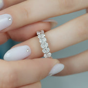  Oval U Pave Prong Eternity Ring 14k White Gold 4 8 002