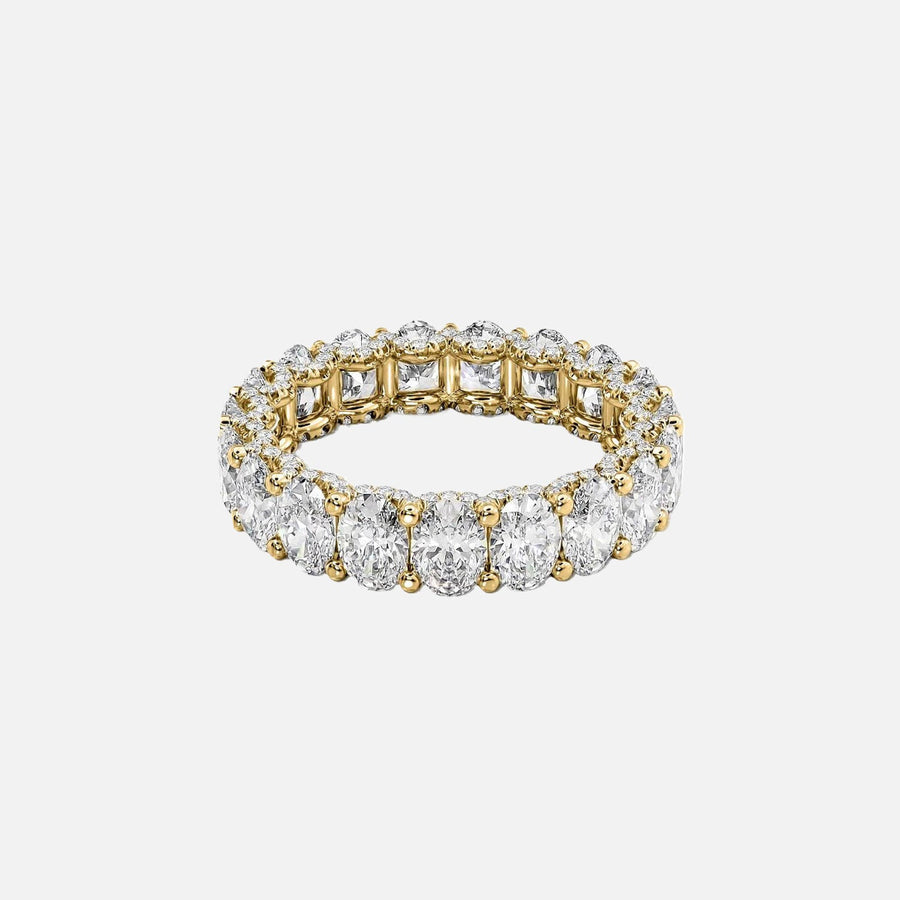  Oval U Pave Prong Eternity Ring 14k Yellow Gold 4 8 001