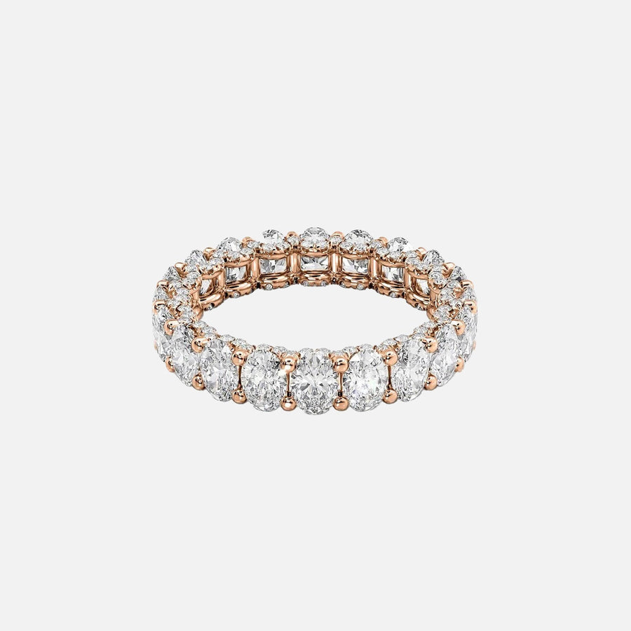  Oval U Pave Prong Eternity Ring 18k Rose Gold 4 3 001