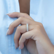  Oval U Pave Prong Eternity Ring 18k White Gold 3 3 003