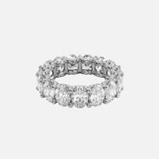  Oval U Pave Prong Eternity Ring 18k White Gold 7 8 001