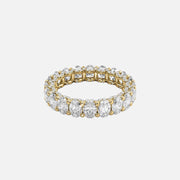  Oval U Pave Prong Eternity Ring 18k Yellow Gold 4 3 001