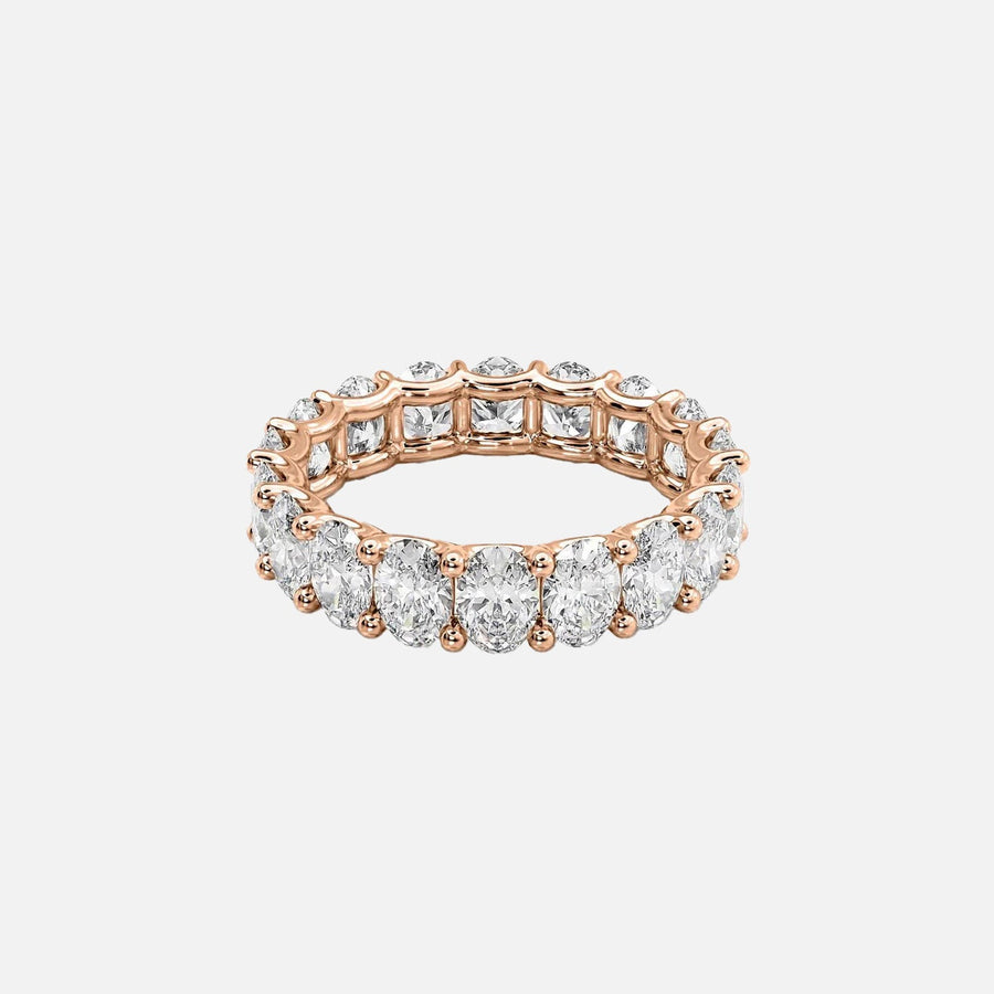  Oval U Prong Eternity Ring 14k Rose Gold 4 5 001