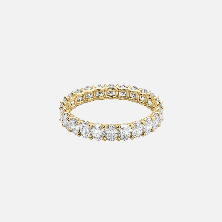 Oval U Prong Eternity Ring 14k Yellow Gold 2 5 001