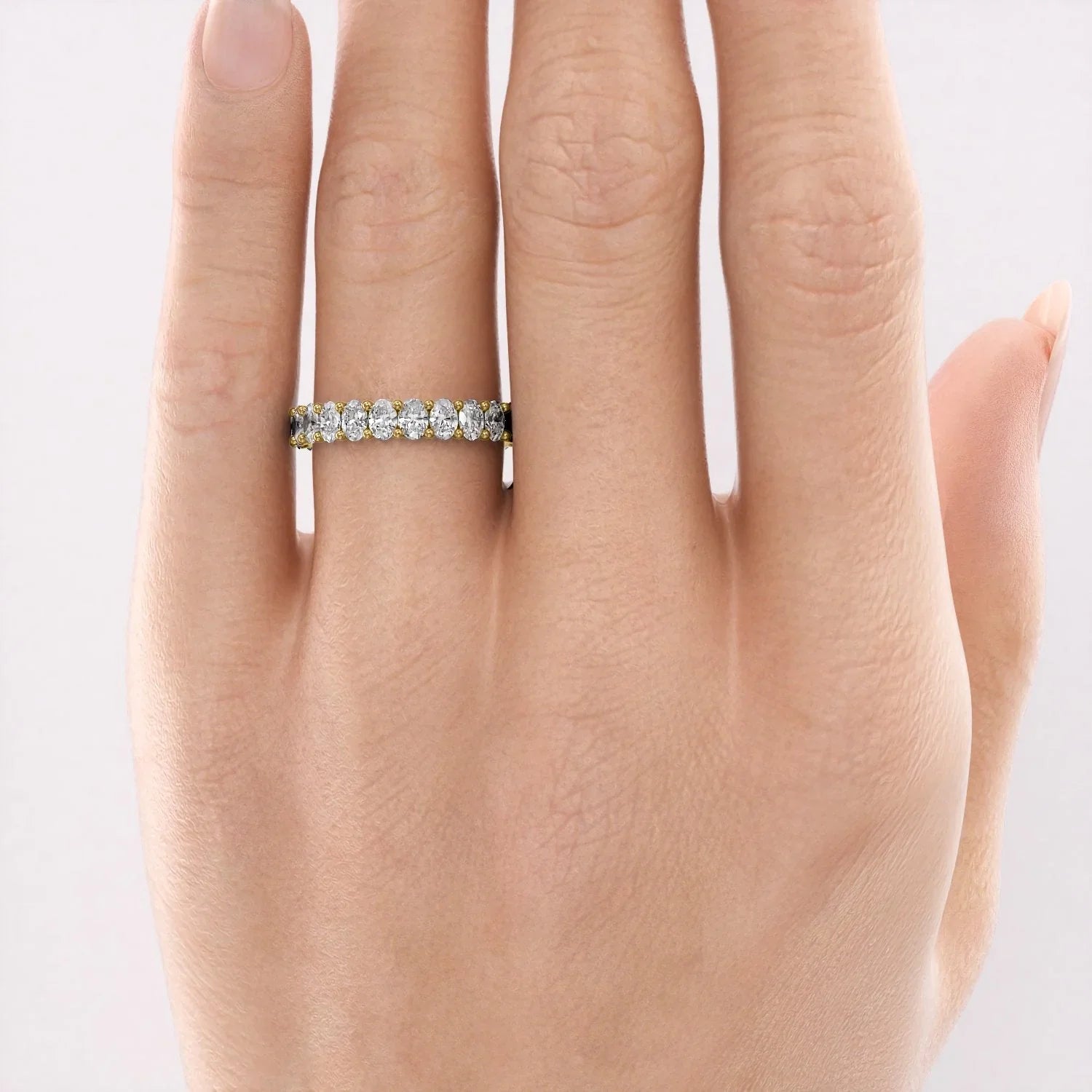  Oval U Prong Eternity Ring 14k Yellow Gold 2 5 002 Final