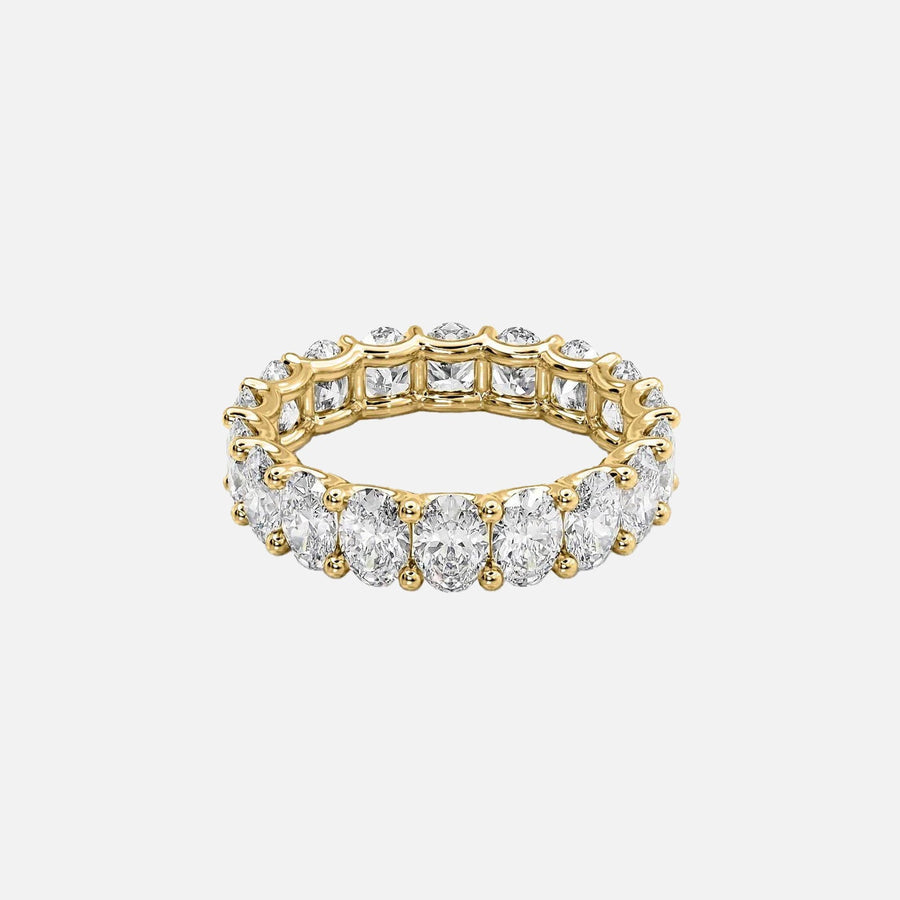  Oval U Prong Eternity Ring 14k Yellow Gold 4 5 001