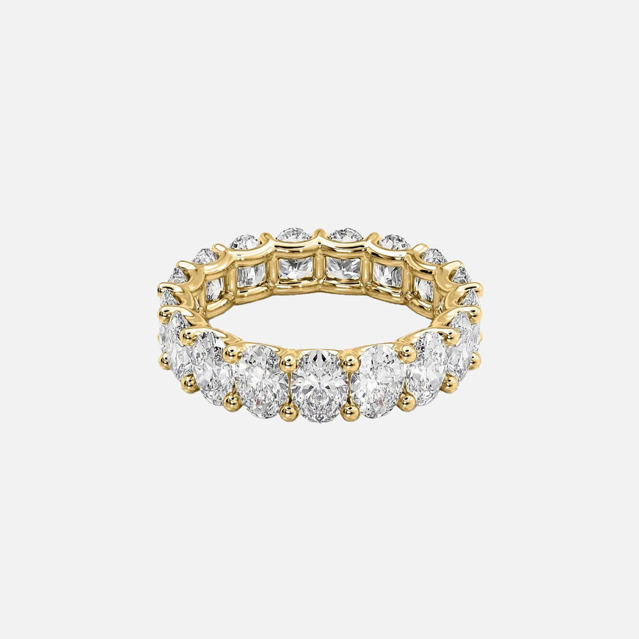  Oval U Prong Eternity Ring 14k Yellow Gold 5 5 001