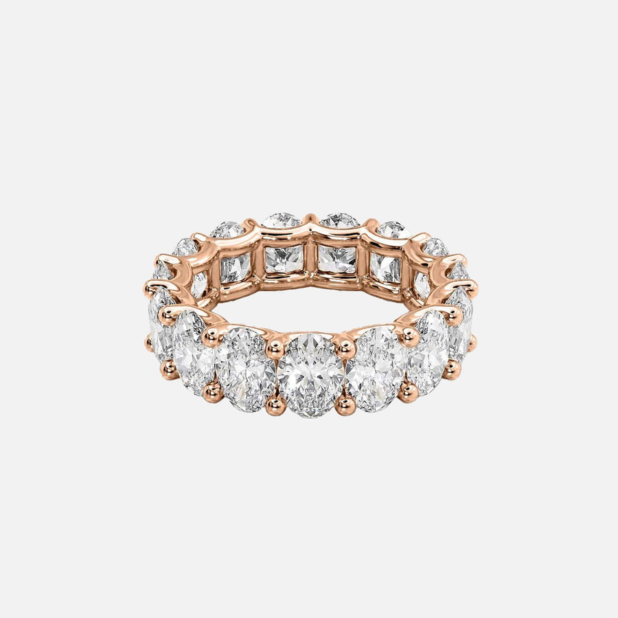  Oval U Prong Eternity Ring 18k Rose Gold 7 5 001