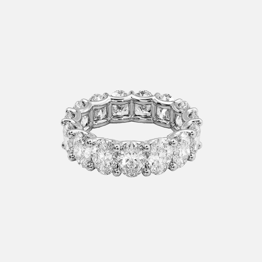  Oval U Prong Eternity Ring 18k White Gold 7 5 001