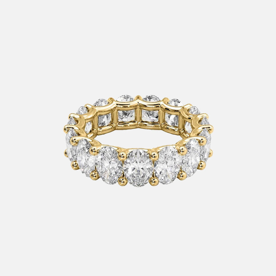  Oval U Prong Eternity Ring 18k Yellow Gold 7 5 001