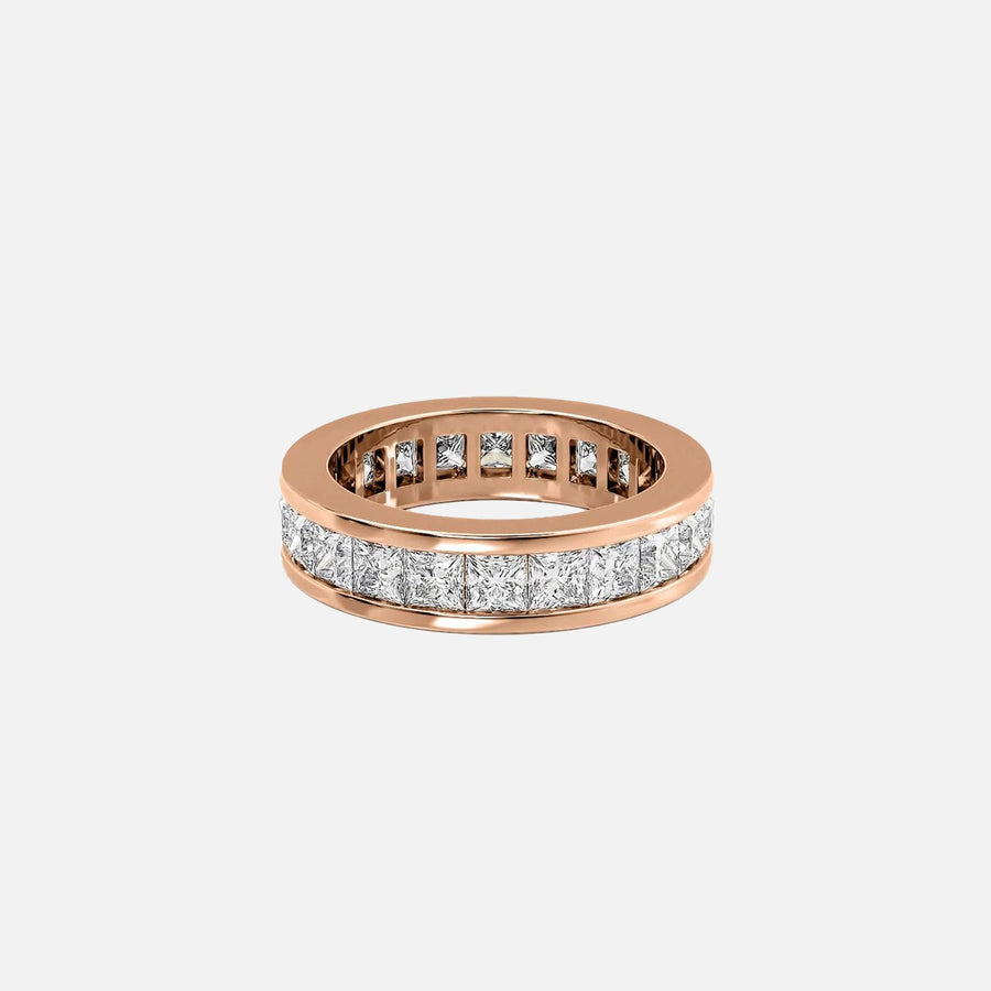  Princess Channel Eternity Ring 14k Rose Gold 3 5 001