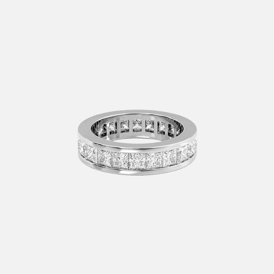  Princess Channel Eternity Ring 14k White Gold 3 5 001