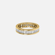 Princess Channel Eternity Ring 14k Yellow Gold 2 5 001