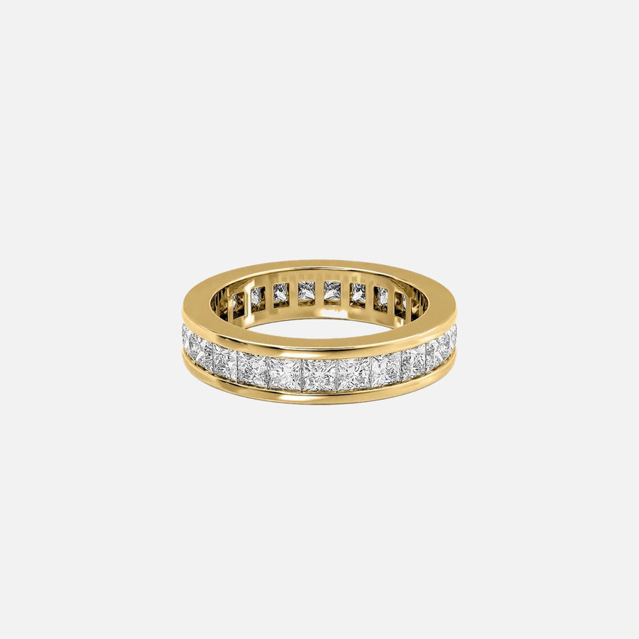Princess Channel Eternity Ring 14k Yellow Gold 2 5 001