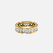 Princess Channel Eternity Ring 14k Yellow Gold 3 5 001