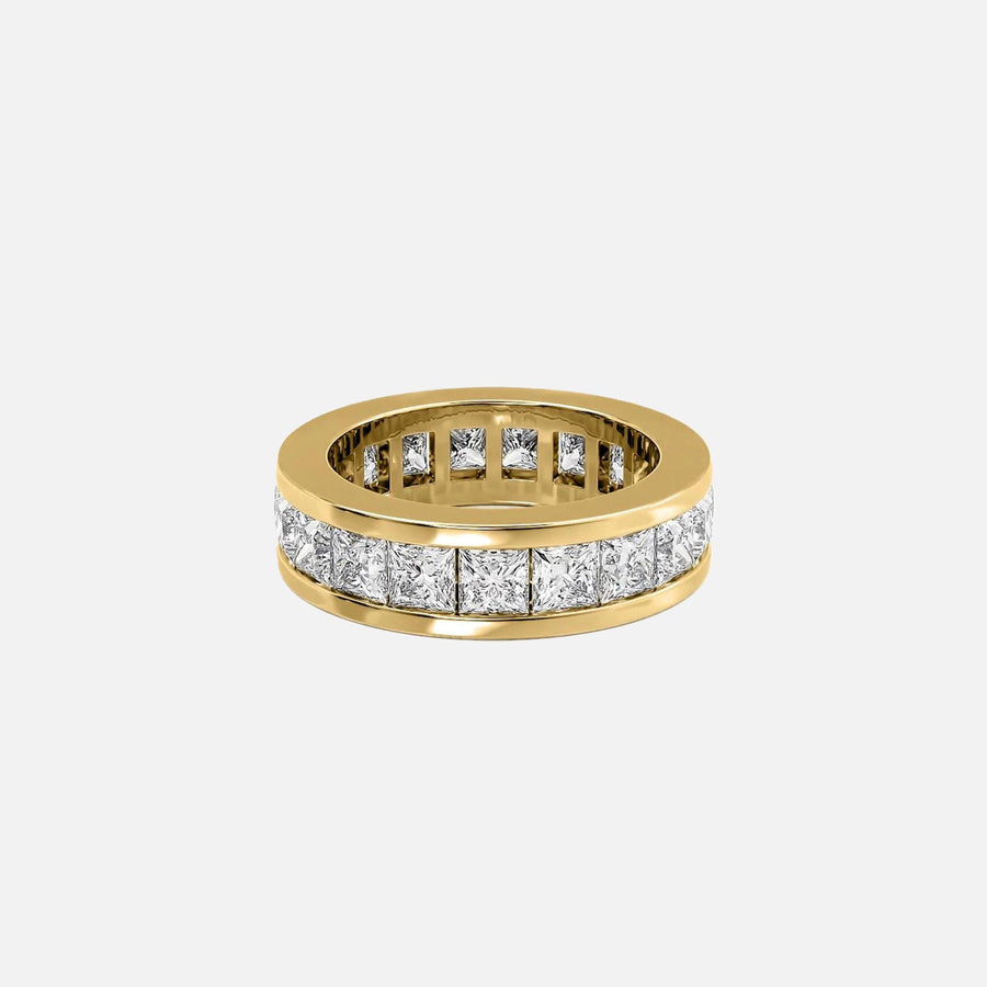 Princess Channel Eternity Ring 14k Yellow Gold 4 7 001