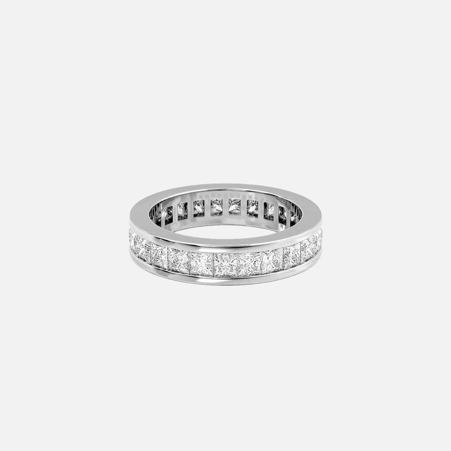  Princess Channel Eternity Ring 18k White Gold 2 5 001