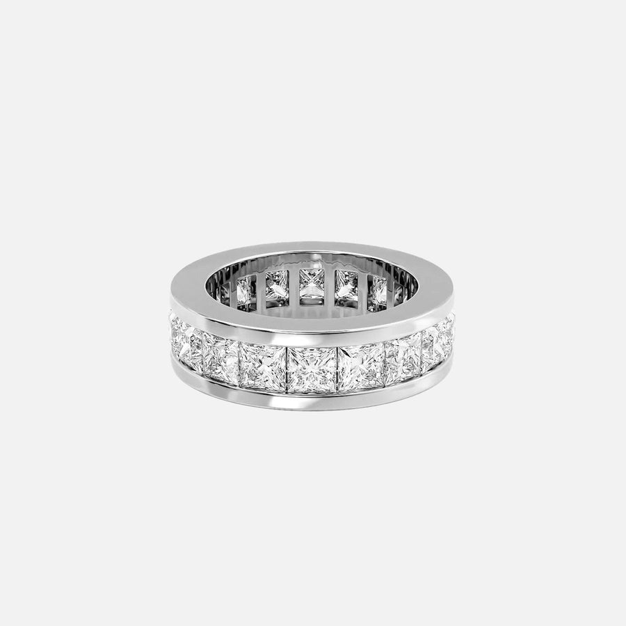  Princess Channel Eternity Ring 18k White Gold 5 5 001