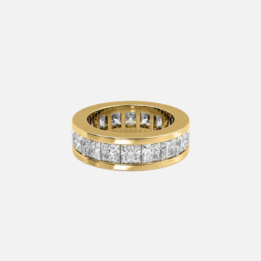 Princess Channel Eternity Ring 18k Yellow Gold 5 5 001