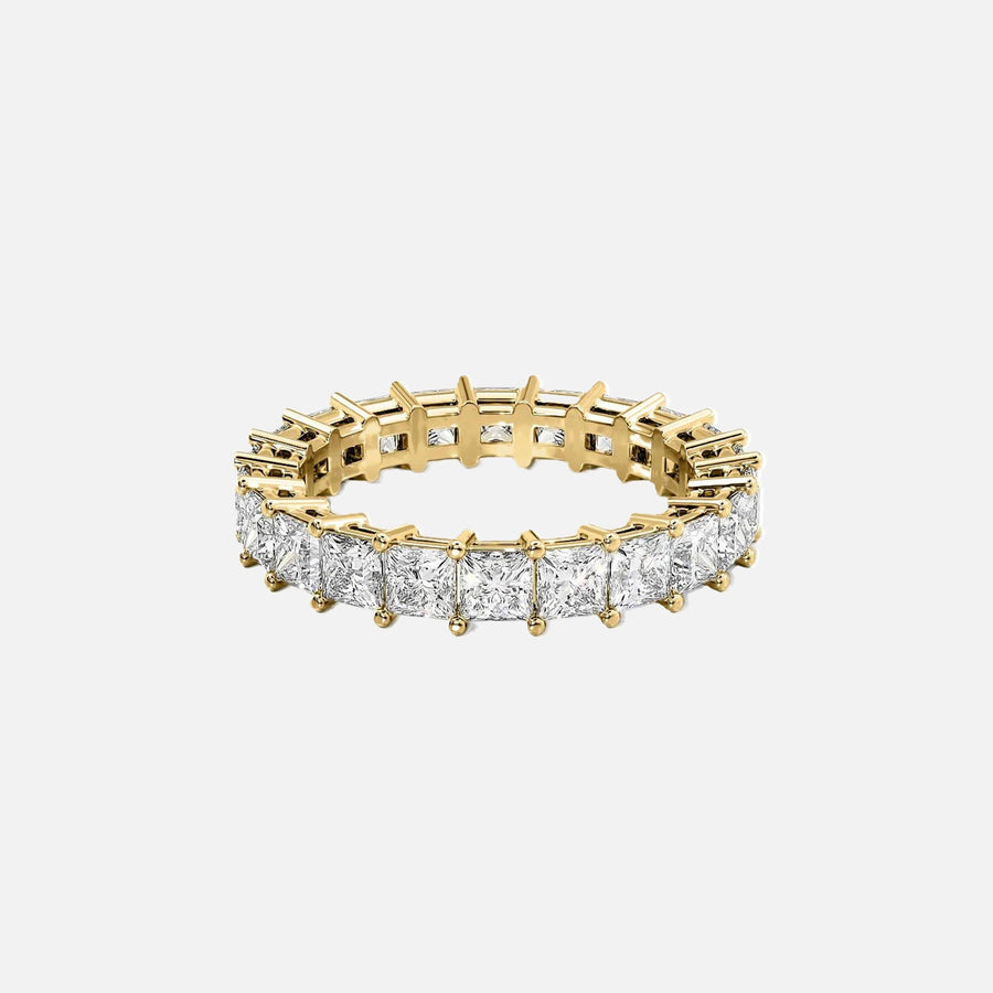  Princess Eternity Ring 18k Yellow Gold 3 5 001