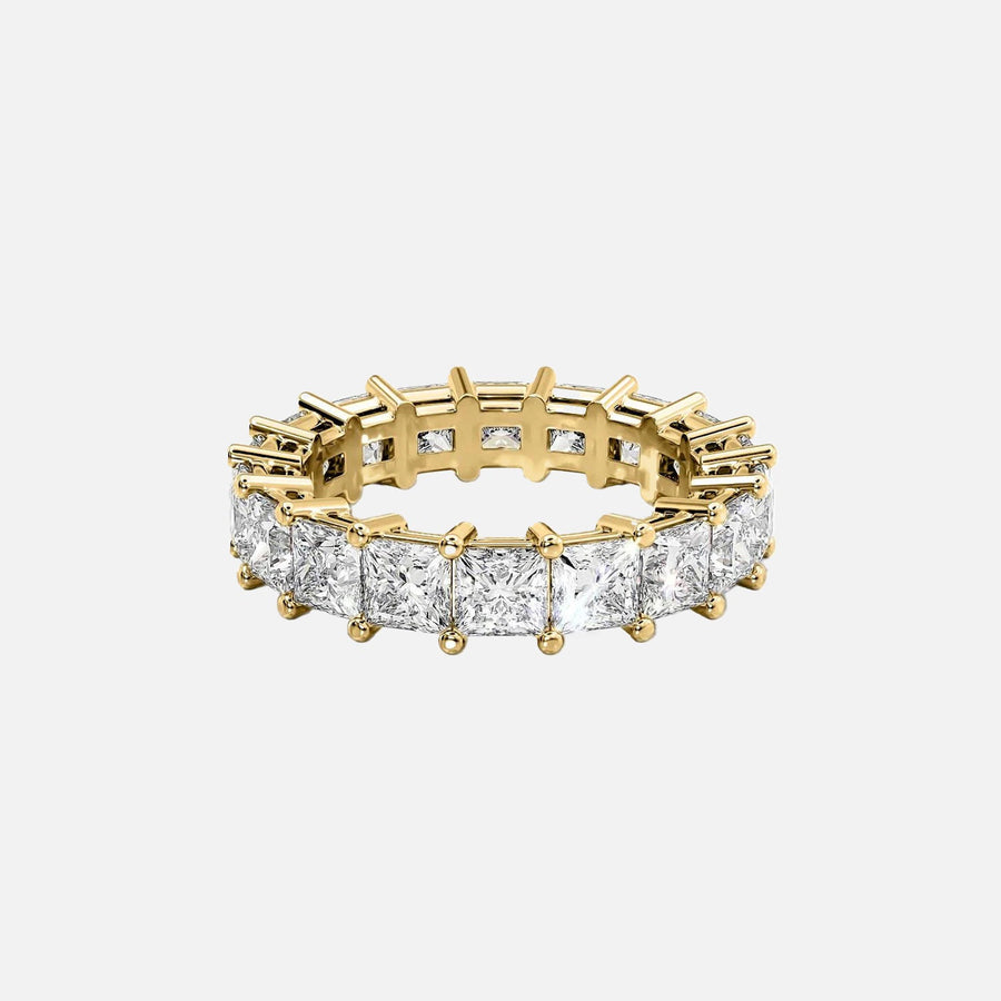  Princess Eternity Ring 18k Yellow Gold 5 5 001