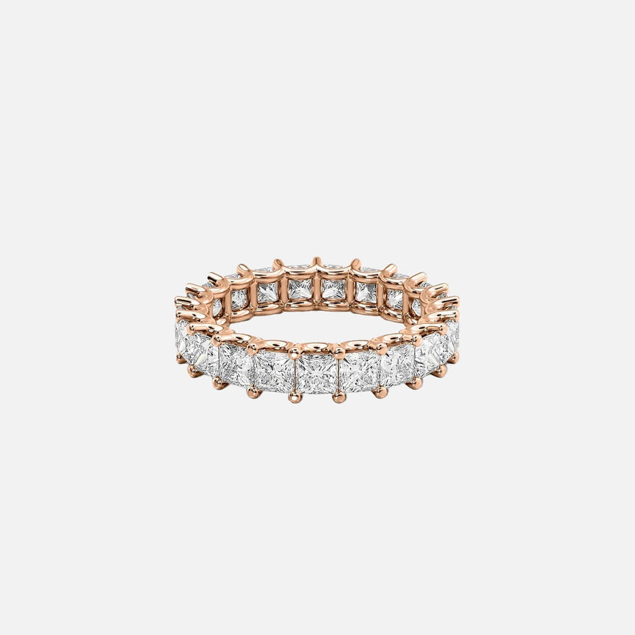  Princess U Prong Eternity Ring 14k Rose Gold 4 0 001